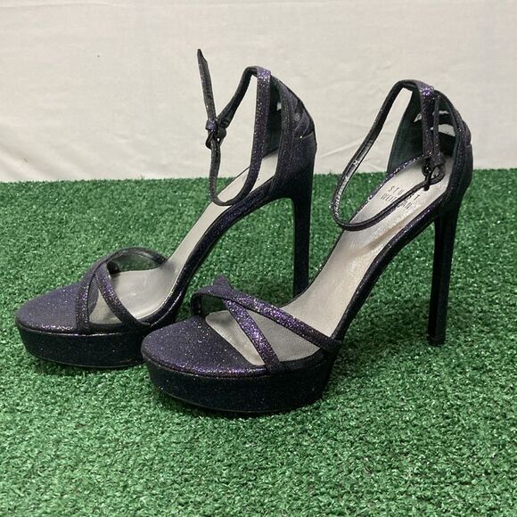 Stuart Weitzman Black and Purple Heels women’s size 6 (OKPM-07-067) - Picture 3 of 13